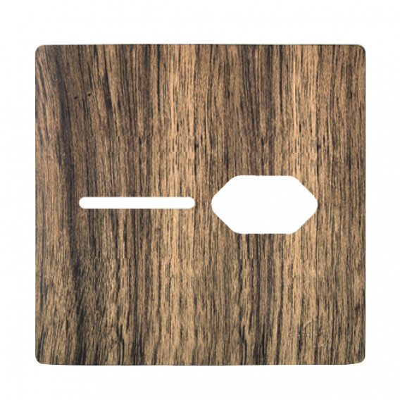 Placa p/ 1 Interruptor + Tomada 4x4 - Novara Carvalho Placa p/ 1 Interruptor + Tomada 4x4 - Novara Carvalho